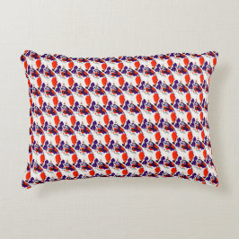 Cat Portrait - Bold Graphic Art Orange and Violet Dekokissen