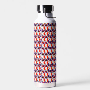 Cat Portrait - Bold Graphic Art Orange and Violet Trinkflasche