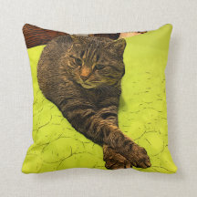 Cat Portrait Decorative Throw Kissen Moderne Kunst