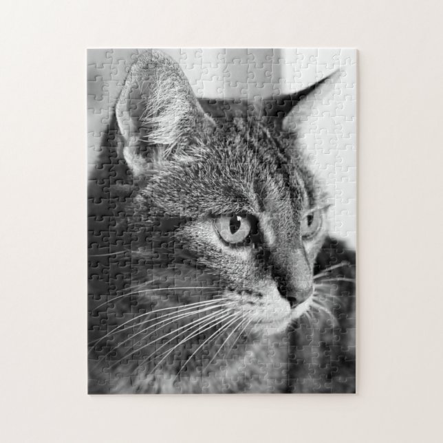 Cat-Portrait - der Denker Puzzle (Vertikal)