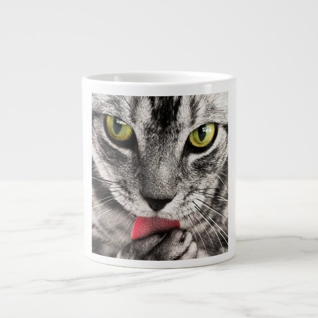 Cat Portrait Jumbo-Tasse (Vorderseite)
