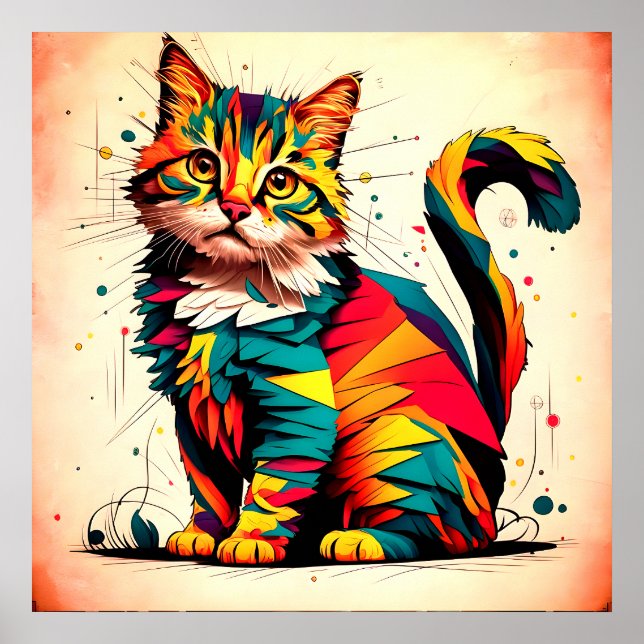Cat Portrait Poster (Vorne)