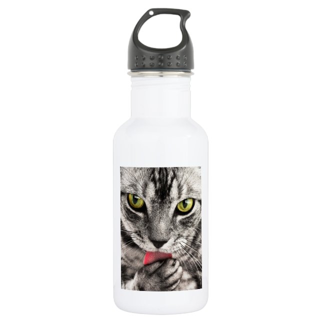 Cat Portrait Trinkflasche (Vorderseite)