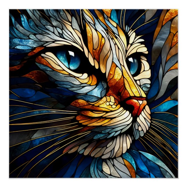 Cat Portrait - Whiskered Elegance Poster (Vorderseite)