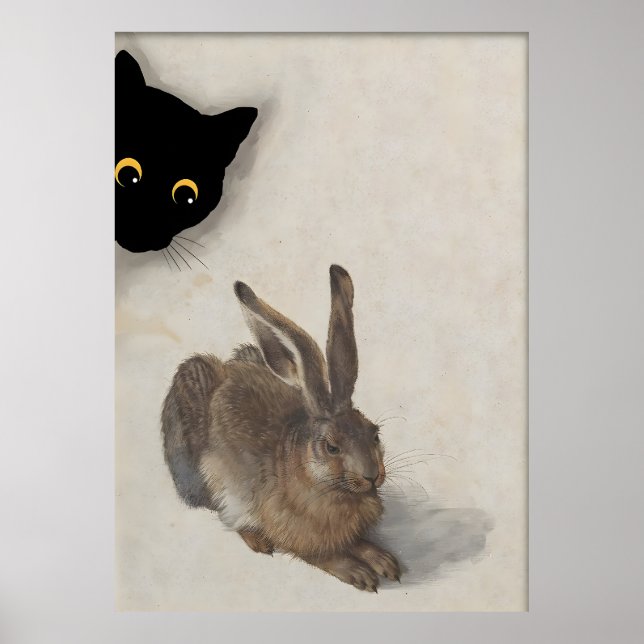 Cat Poster Vintag Durero Rabitt (Vorne)