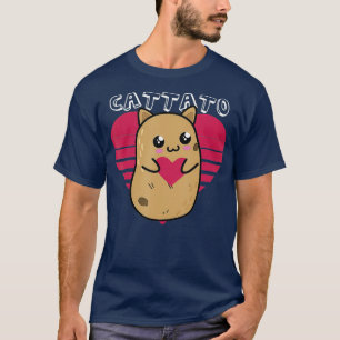 Cat Potato Cattato Unglaublich witzig Neuheit Desi T-Shirt