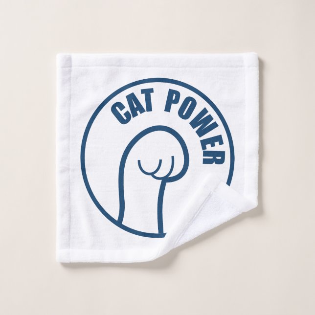 Cat Power Badhandtuch Set (Waschlappen)