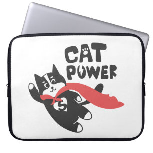 Cat Power - Hintergrundfarbe auswählen Laptopschutzhülle