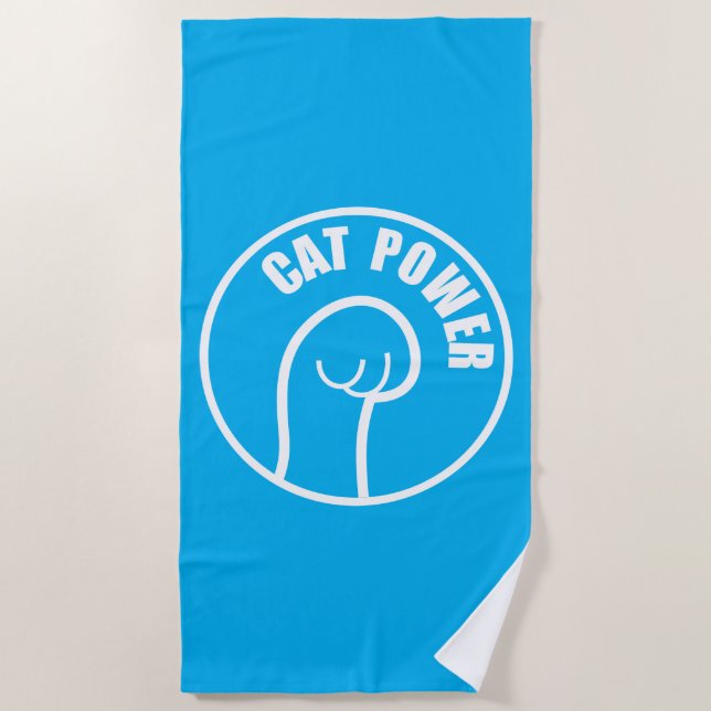 Cat Power Strandtuch (Vorderseite)