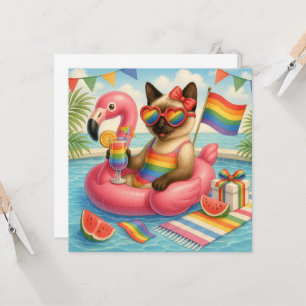 Cat Pride Paws Cat inspiriert Pride LGBTQ Einladung