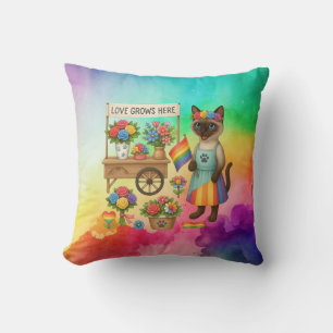 Cat Pride Paws Cat inspiriert Pride LGBTQ Kissen
