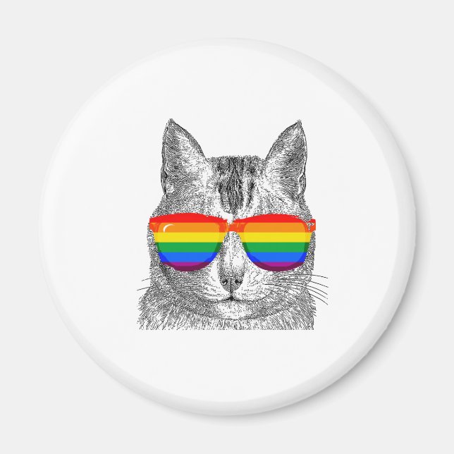 Cat Pride Sonnenbrille Magnet (Vorne)
