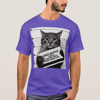 Cat Prison Gefängnisgefängnis Bad Kitty Mugshot T-Shirt