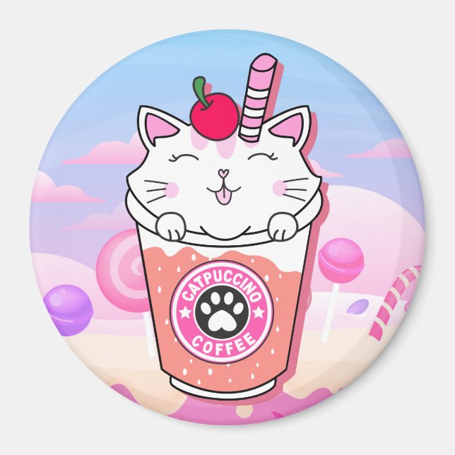 Cat Puccino Magnet (Vorne)