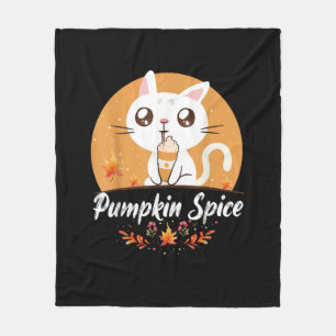 Cat Pumpkin Gewürz Shirt Niedlich Es ist Fall Y'al Fleecedecke