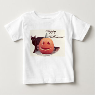Cat & Pumpkin Happy Halloween T - Shirt