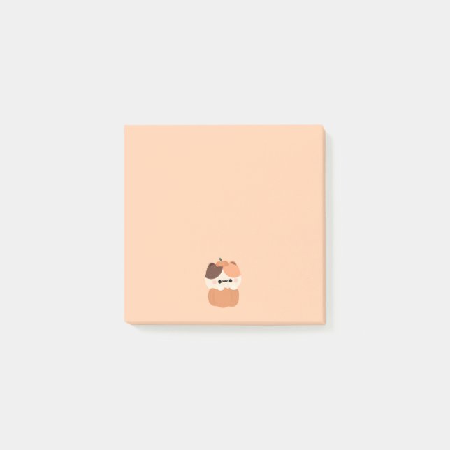Cat Pumpkin Post-it Klebezettel (Vorderseite)