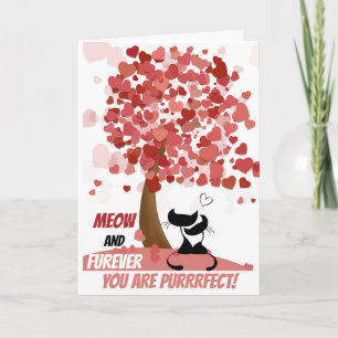 Cat pun Valentine's Silhouette Feiertagskarte