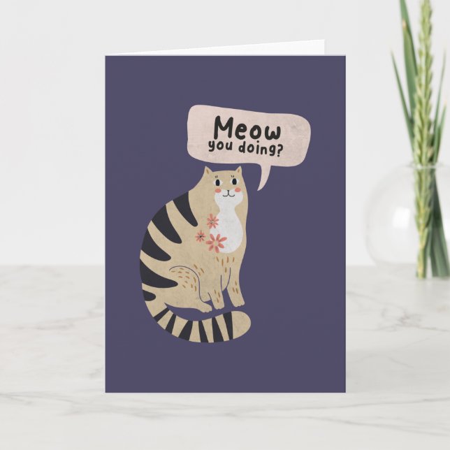 Cat Pun: Wie geht es dir? (Vorderseite)