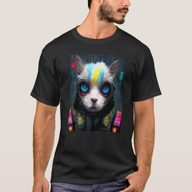 Cat Punk Cyborg Men Women Boys Girls   1 T-Shirt (Vorderseite)