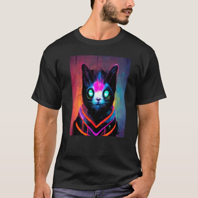 Cat Punk Cyborg Men Women Boys Girls   3 T-Shirt (Vorderseite)