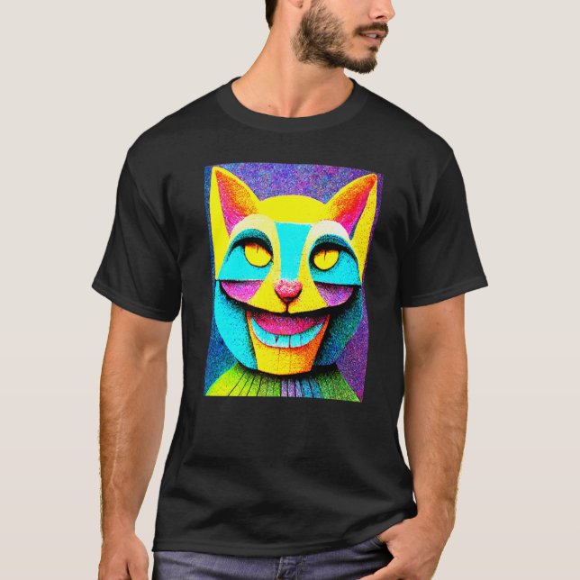 Cat Punk Cyborg Men Women Boys Girls T-Shirt (Vorderseite)