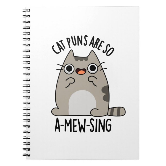 Cat Puns ARe So A-mew-sing Funny Animal Pun Notizblock (Vorderseite)