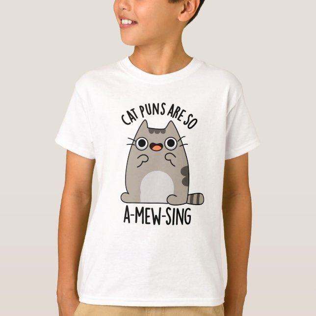 Cat Puns ARe So A-mew-sing Funny Animal Pun T-Shirt (Vorderseite)