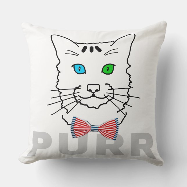 Cat Purr Kissen (Vorderseite)
