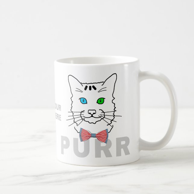 Cat Purr lustig anpassbar Tasse (Rechts)