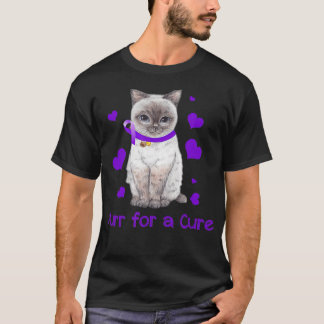 Cat Purr Niedliche Alzheimer-Aufklärungsgeschenk T-Shirt