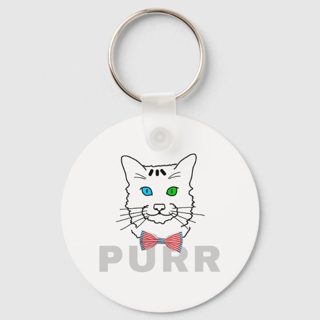 Cat Purr Schlüsselanhänger (Vorderseite)