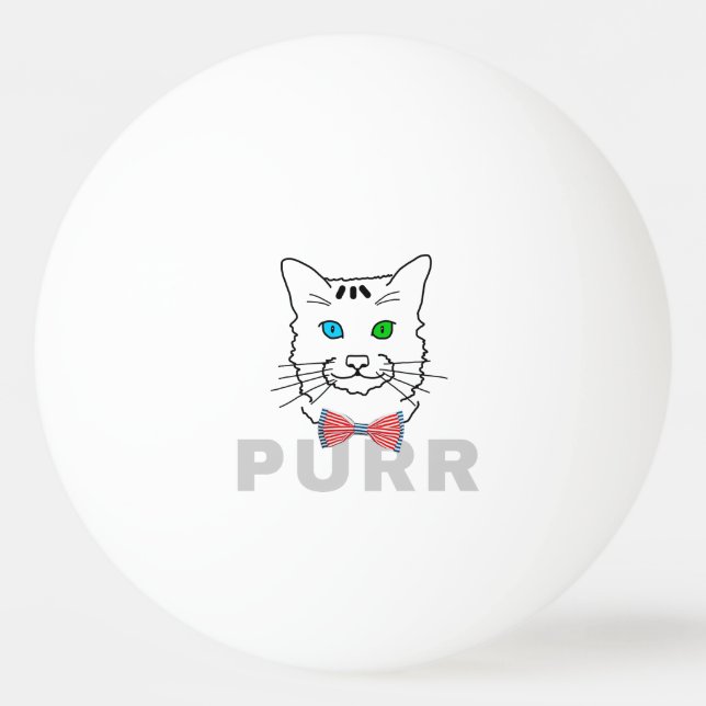 Cat Purr Tischtennisball (Vorderseite)