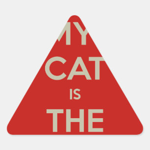 Cat Qoute Dreieckiger Aufkleber