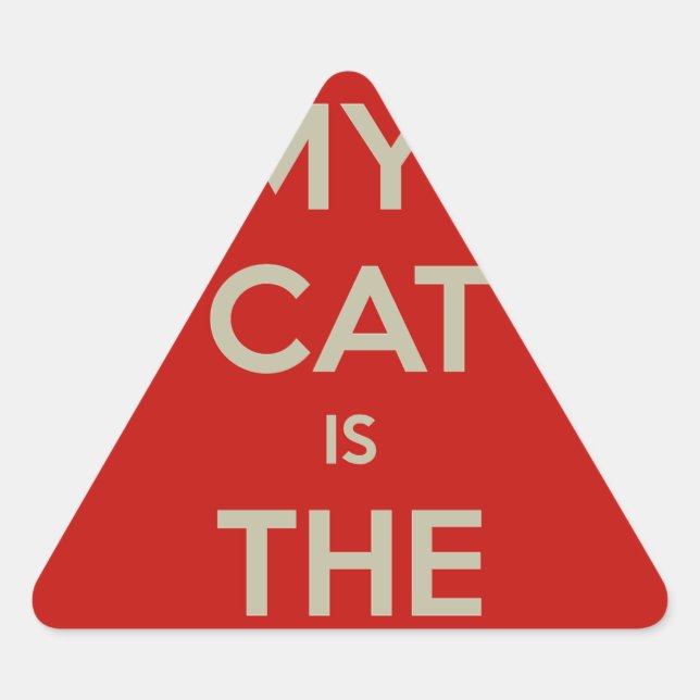 Cat Qoute Dreieckiger Aufkleber (Vorderseite)