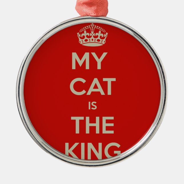 Cat Qoute Ornament Aus Metall (Vorne)