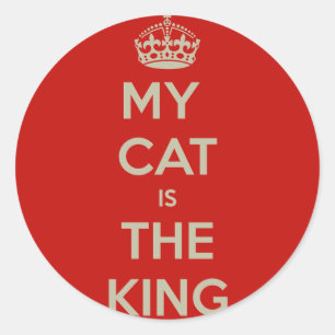 Cat Qoute Runder Aufkleber