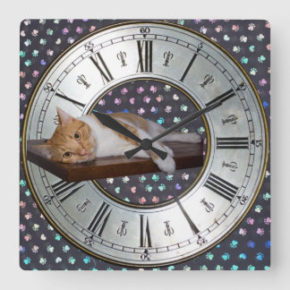 CAT QUADRATISCHE WANDUHR