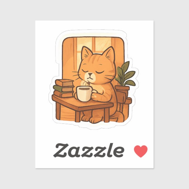  Cat Quiet but Focused Aufkleber (Blatt)