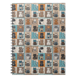 Cat Quilt Design Notizblock
