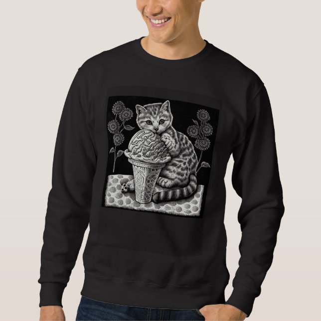 Cat Quilting Ice Cream Sweatshirt (Vorderseite)