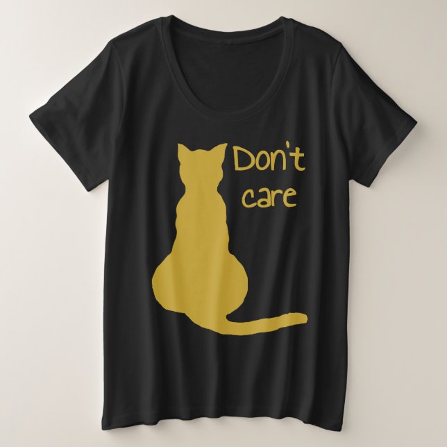 Cat Quote Cartoon Vector ausschalten Große Größe T-Shirt (Design vorne)