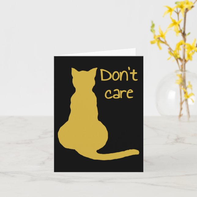 Cat Quote Cartoon Vector ausschalten Karte (Gelbe Blume)