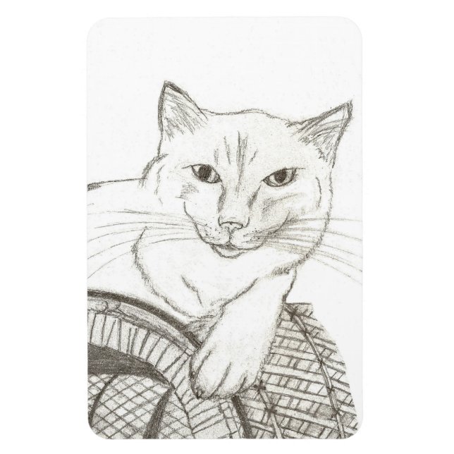 Cat Ragdoll Portrait Flexible Magnet (Vertikal)
