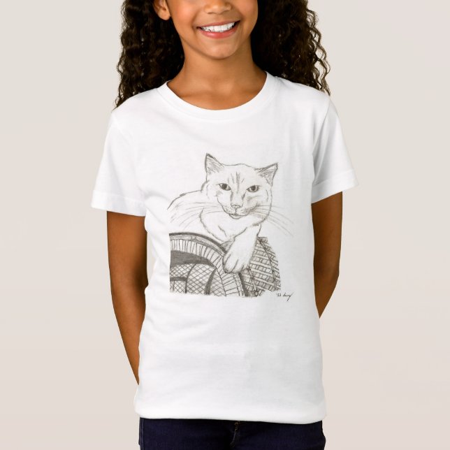 Cat Ragdoll Portrait Girls Baby Doll T - Shirt (Vorderseite)