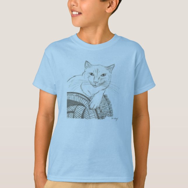 Cat Ragdoll Portrait Kids Basic T - Shirt (Vorderseite)