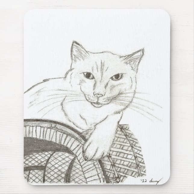 Cat Ragdoll Portrait Mousepad (Vorne)
