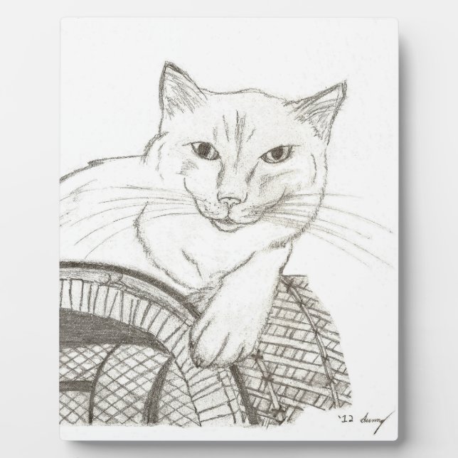 Cat Ragdoll Portrait Plaque Fotoplatte (Vorderseite)