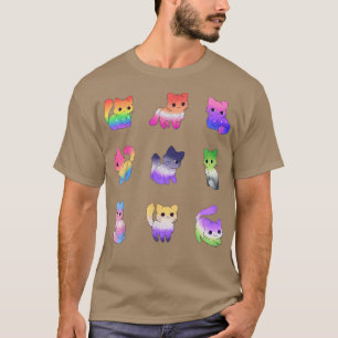 Cat Rainbow Gay Pride Niedlich LGBT Animal Pet Lov T-Shirt