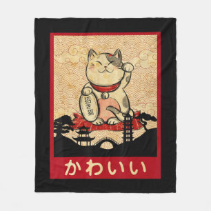 Cat Ramen Bowl Anime Japanisch Noodles Kawaii Neko Fleecedecke